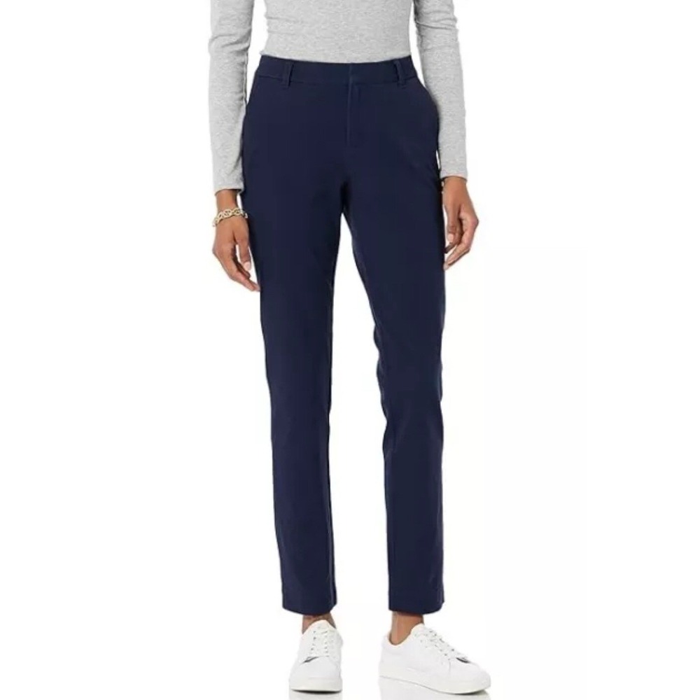 Chino Pants Size 12 Navy Amazon Essentials Uniform Women's Parochial Private NEW